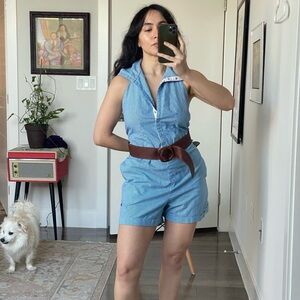 Vintage A Byer California Halter Top Romper